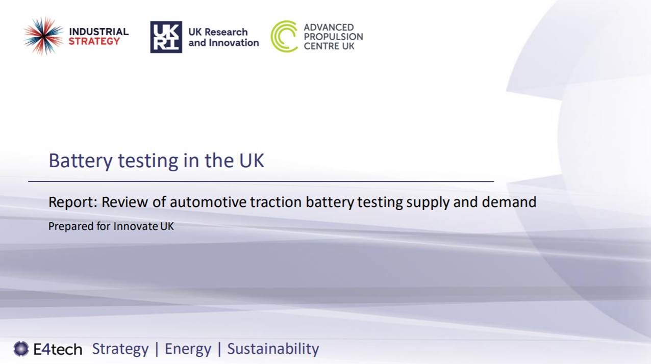 UK battery testing facilities needed to amp up EV sector