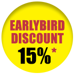 Earlybird Discount 15%*