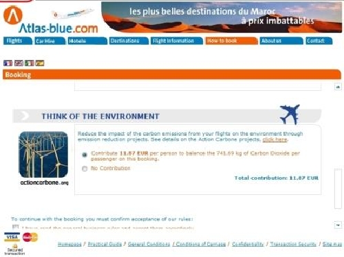 Atlas-blue becomes first African carrier to offer its passengers a carbon offset option | Atlas-blue, Airsavings, Action Carbone, carbon offset, Raphael Bejar, Kamal Bennis