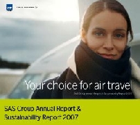 SAS Group sets 20 per cent emissions reduction target by 2020 compared with 2007 | SAS Group, Sustainability Report 2007, LFV, SAS Sweden, Stockholm-Arlanda Airport, Air Navigation Services Division