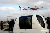 BAA starts work at Heathrow on world's first low-energy, battery-powered Personal Rapid Transit System | BAA Heathrow, Terminal 5, Personal Rapid Transit System, PRT, Mark Bullock, Graham Bradburn, Martin Lowson